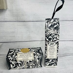 Michel‎ Design Works Honey Almond Shea Butter Bar Soap And hand Cream New